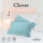 Clover Pillow Case Multiple Plain Color Premium Quality (2 Pcs)