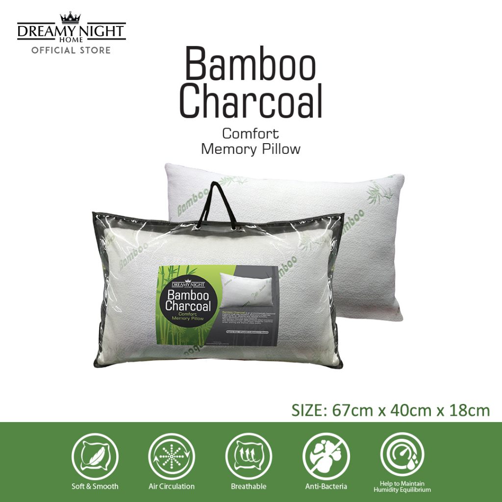 Bamboo Charcoal Memory Foam Comfort Memory Pillow Comfort Bay